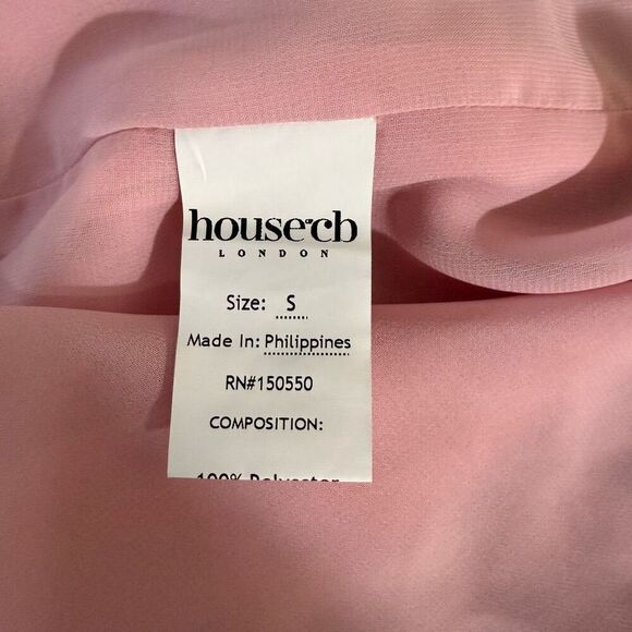 NWOT House of CB Tania Pink Quartz Ruffle Mini Dress Size Small - Picture 10 of 11